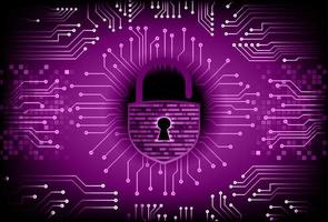 Modern Cybersecurity Technology Background with padlock vector