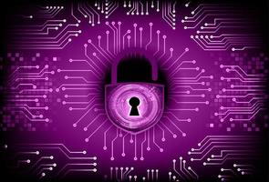 Modern Cybersecurity Technology Background with padlock vector