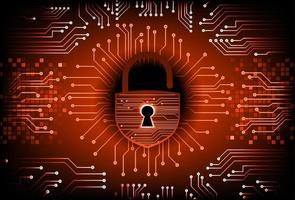 Modern Cybersecurity Technology Background with padlock vector