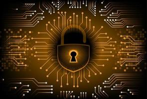 Modern Cybersecurity Technology Background with padlock vector