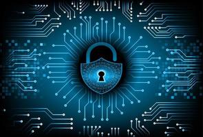 Modern Cybersecurity Technology Background with padlock vector