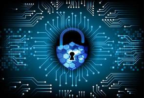 Modern Cybersecurity Technology Background with padlock vector