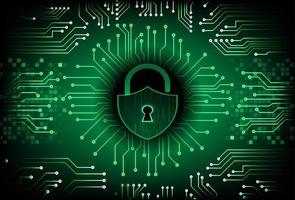 Modern Cybersecurity Technology Background with padlock vector