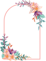 arranjo de flor de laranjeira com estilo aquarela png