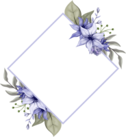 bouquet floral violet à l'aquarelle png