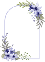 bouquet floral violet à l'aquarelle png