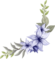 Lila Blumenstrauß mit Aquarell png