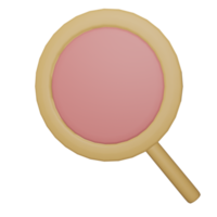 Magnifying glass icon 3D png