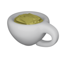 koffie en glas icoon 3d png