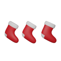 Natale calzini icona 3d png