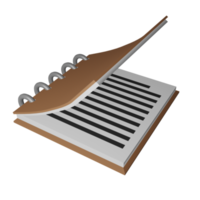 icono de libro de anillo modelo 3d png