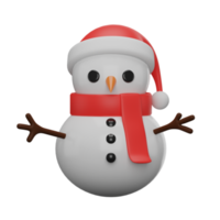 3D cute snowman png