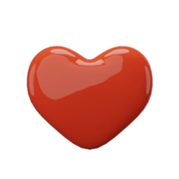 3d rosso cuore png