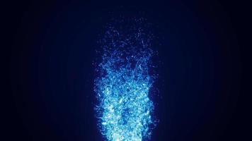 eau liquide bleue abstraite brillant d'énergie magique sur fond sombre. fond abstrait. vidéo en haute qualité 4k, motion design video