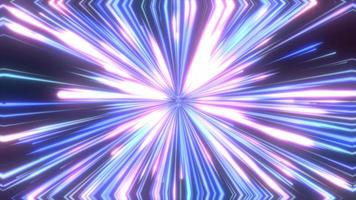 Abstract bright glowing neon multicolored rainbow energy magical multicolored lines and stripes distorted. Abstract background. Video in high quality 4k, motion design