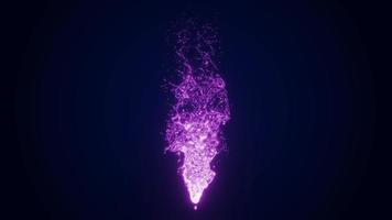 Abstract purple liquid water glowing with magical energy on a dark background. Abstract background. Video in high quality 4k, motion design