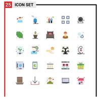 Set of 25 Modern UI Icons Symbols Signs for web cam view coronavirus page grid Editable Vector Design Elements