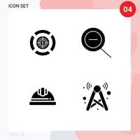 User Interface Pack of Basic Solid Glyphs of dart labour helmet dollar cap signal Editable Vector Design Elements