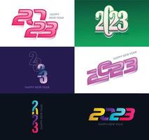 Big Set of 2023 Happy New Year logo text design 2023 number design template vector