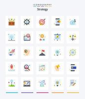 Creative Strategy 25 Flat icon pack  Such As meter. mobile. business solution. business. creative vector