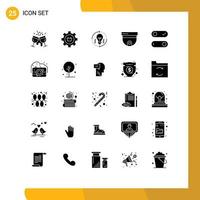 conjunto de 25 iconos de interfaz de usuario modernos signos de símbolos para la idea de solución de comercio de actualización de techo elementos de diseño vectorial editables vector