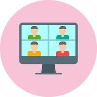Videoconference Vector Icon