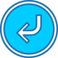 Turn Left Arrow Vector Icon