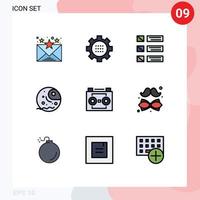 9 Creative Icons Modern Signs and Symbols of audio recording giant design gas ui Editable Vector Design Elements