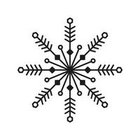 Snowflake icon isolated on white background. Christmas winter holiday decoration. vector