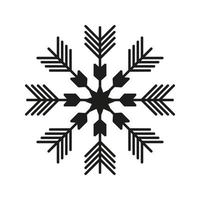 icono de copo de nieve aislado sobre fondo blanco. decoración navideña de vacaciones de invierno. vector