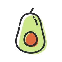 Avocado line icon, outline vector sign, linear pictogram isolated on white background. Logo illustration