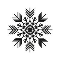 icono de copo de nieve aislado sobre fondo blanco. decoración navideña de vacaciones de invierno. vector