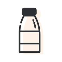 Milk bottle linear icon. Food symbol. Logo concept. Vector illustration isolated on white background.