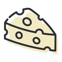Cheese linear icon. Food symbol. Logo concept. Vector illustration isolated on white background.