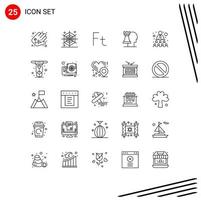 25 Creative Icons Modern Signs and Symbols of team building forint strategic decisions Editable Vector Design Elements