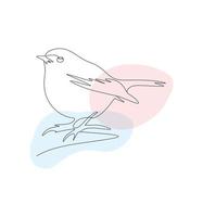Minimalist Bird Line Art, Modern One Line Drawing, Digital Art Download, Abstract Bird Art, Instant Download, Continuous Line art vector