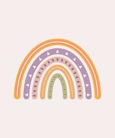 Cute colourful rainbow vector