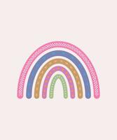 Cute colourful rainbow vector