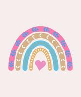 cute colorful rainbow vector