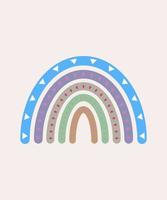 Cute colourful rainbow vector