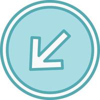 Down Left Arrow Vector Icon