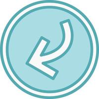 Down Left Arrow Vector Icon