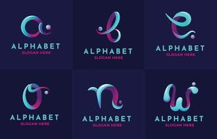 Alphabet Logo 3D for Company Branding vector