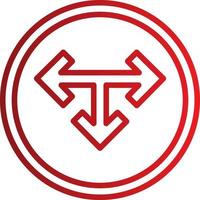 T Junction Vector Icon