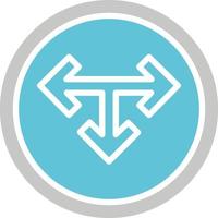 T Junction Vector Icon