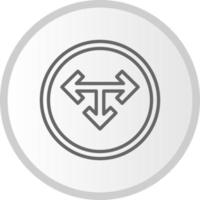T Junction Vector Icon