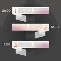 Design Infographic with Three Options. vector