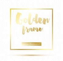 Golden Glowing Magic Square Frame on Transparent Background. vector