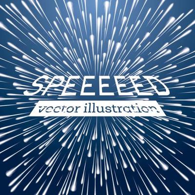 Warp Speed Background with Neon Lines.