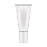 White Cream Bottle Template. vector